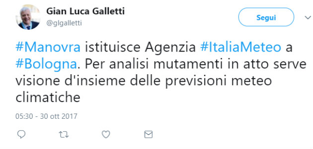 Dal centro meteo UE all’Agenzia ‘ItaliaMeteo’, Bologna osservatorio privilegiato del clima