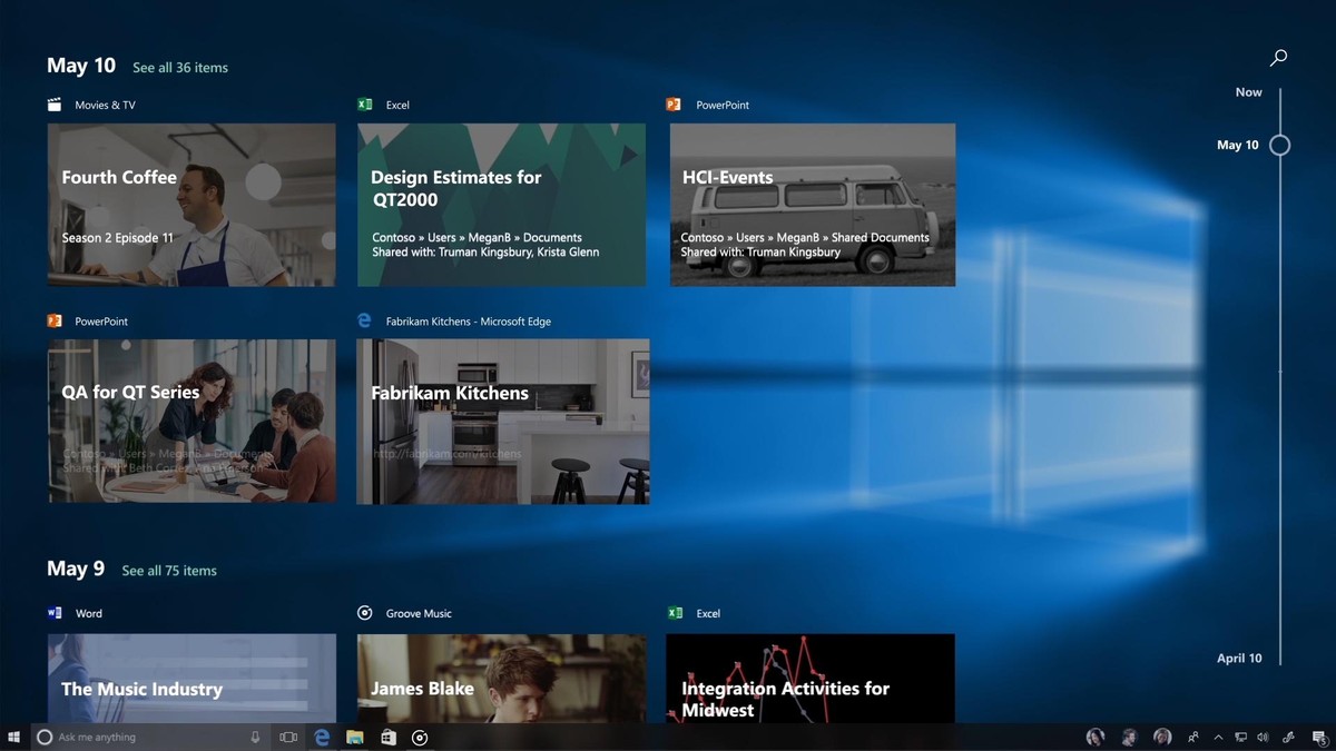 Windows Timeline è ormai quasi pronta al debutto per gli Insider