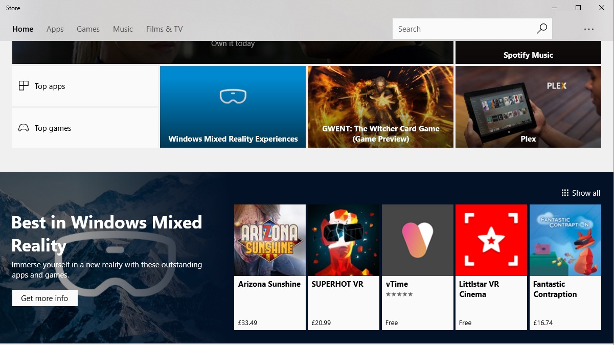 I primi contenuti di Windows Mixed Reality sono ora disponibili sul Microsoft Store