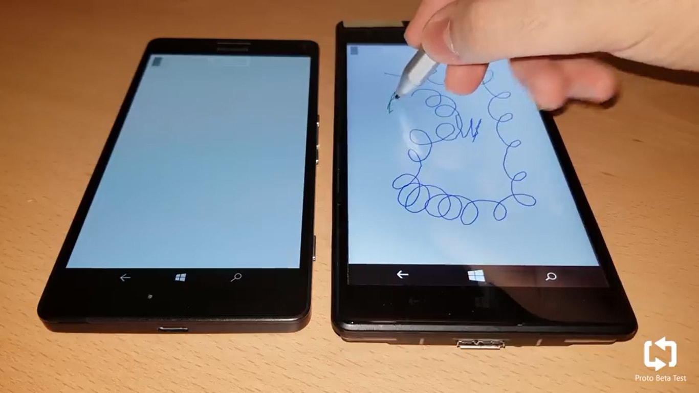 Lumia 950: un video ci mostra uno dei primi prototipi con supporto alla Surface Pen!