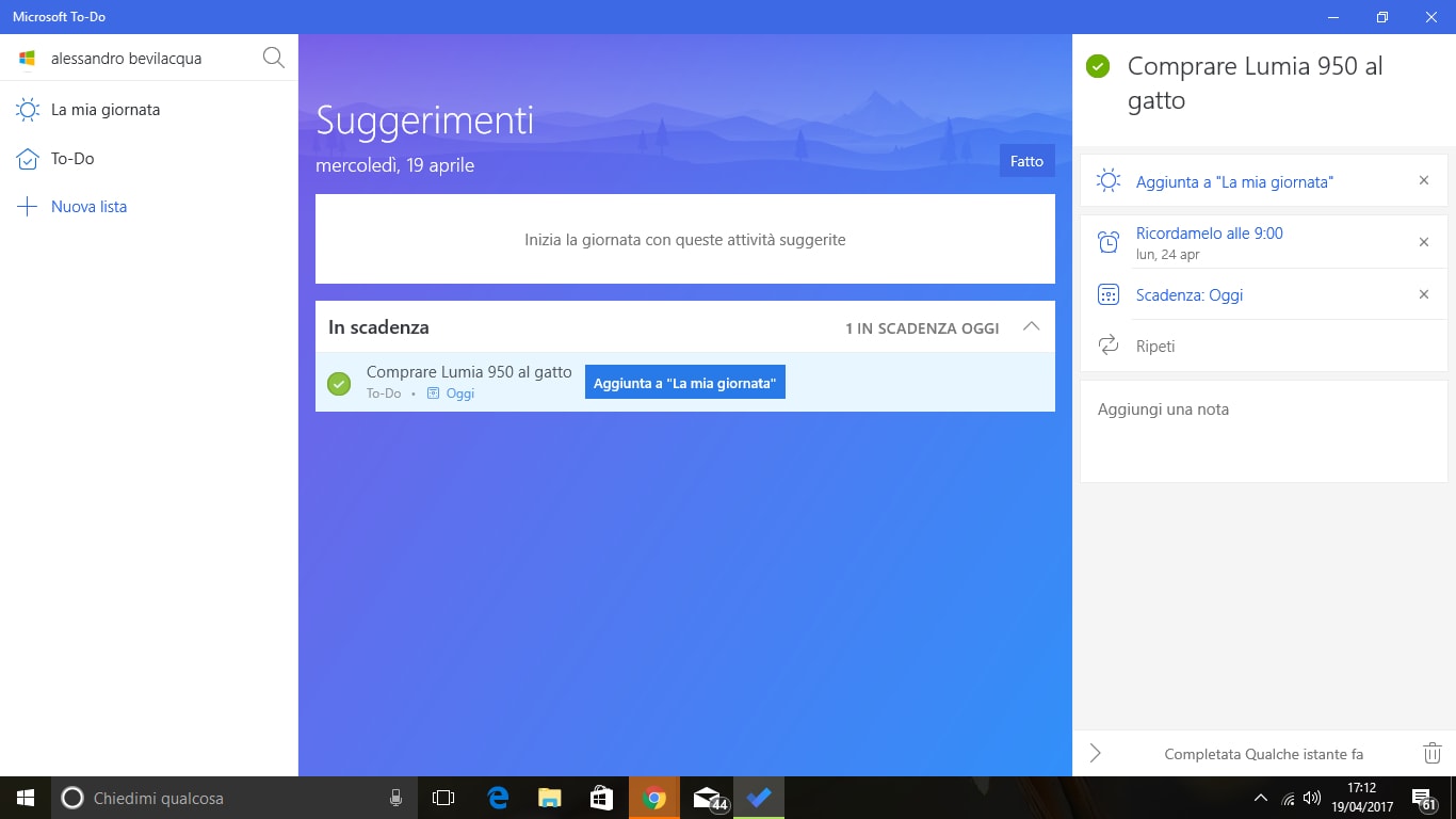 Microsoft To-Do si aggiorna per Windows 10 e Windows 10 Mobile, ecco tutte le novità