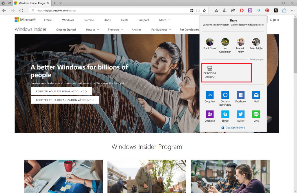 Una dimostrazione video di Near Share, l’Airdrop per Windows 10