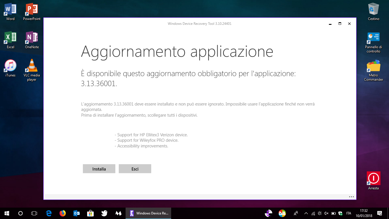Windows Device Recovery Tool: introdotto il supporto per HP Elite x3 Verizon e Wileyfox PRO